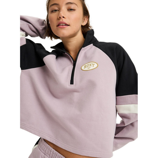 Roxy Γυναικείο φούτερ Essential Energy Boxy Half Zip Sweatshirt